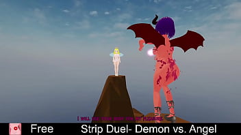 Preview 4 of Mama Porno Txxx - Strip Duel: Demon vs. Angel