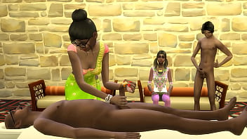 Preview 2 of Student Sclooch - INDIAN stepMOM AND stepDAD TEACH stepBROTHER AND stepSISTER HOW TO MAKE A REAL MASSAGE