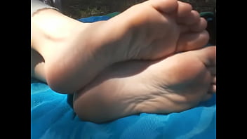 Preview 4 of Couple Forces Teen Girl For Sex - Foot Sole Show from the Park