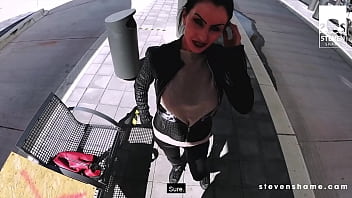 Preview 2 of Bayan Caroline Turkce Alt Yazi - Naughty Gothic MILF Sidney Dark enjoys a young guy&#039_s boner banging her! StevenShame.dating