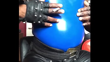 Preview 1 of Xxx Wep Com - Tit and Belly Muscle Rubber Play