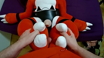 Preview 3 of Wetup Vagina - Guilmon Plush Gets Glazed