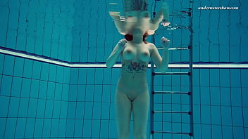 Preview 2 of Zina Gangbang - Big tits brunette babe Dashka swimming underwater
