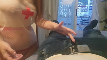 Preview 1 of Nude Sauna Playboy Tease - Enfermera me mama la poya y me la follo