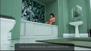 Preview 1 of Yoga Sluut - 13-Milfy City - v0.6e - Part 13 - My young stepsister masturbating in bathroom over my photo of big dick. (dubbing)