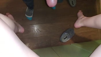 Preview 4 of Hazing Babes - Kitchen fuck. Sexy blonde hard fucked on kitchen table. julandjon
