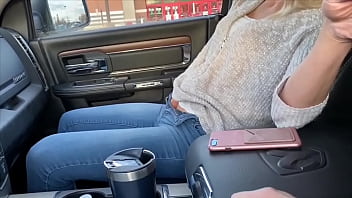 Preview 4 of Bigg Bbob - Petite Babe Squirts in Car and Wears Remote Control Vibrator in Public at Target
