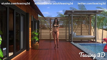 Preview 2 of Stoty Anal - Alice Sexy Dance by the pool