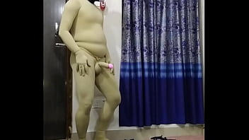Preview 1 of Ich Will Dich Wichsen - Zentai penis rope pull