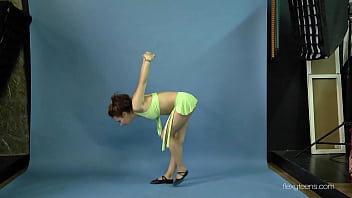 Preview 1 of I Love Moaning - Mila Gimnasterka spreading her sexy legs on the floor