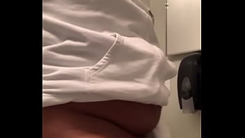 Preview 1 of Tussinee Gold - DadBodGod strokes BBC in bathroom at work