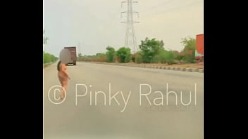 Preview 3 of Sexy You Tube - Pinky Naked dare on Indian Highways