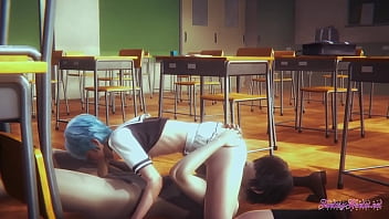 Preview 2 of Pregnant Shemale With Dick - Yaoi Femboy - Blue also knows how to teach his teacher things