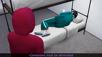 Preview 1 of Latest Romantic Sexy Video - Squid Game Parody: A contestant is punished by getting fucked hard