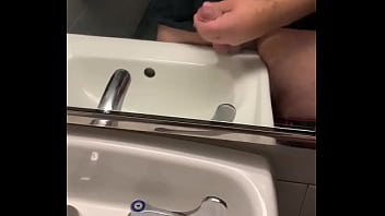 Preview 2 of Cleaning Chastity Belt - Bored in a public restroom