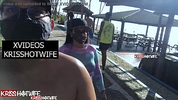 Preview 3 of Hakan Serbes Best Of Cream Pie - Kriss Hotwife Com Top Transparente Sem Suti&atilde_ Fazendo Uma Caminhada Na Praia Bem Puta e Gostosa