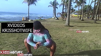 Preview 1 of Hakan Serbes Best Of Cream Pie - Kriss Hotwife Com Top Transparente Sem Suti&atilde_ Fazendo Uma Caminhada Na Praia Bem Puta e Gostosa