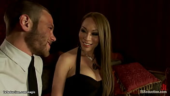 Preview 1 of Fuck Hard Ni Yoga Classes - Big tits shemale shoves big cock in man