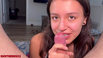 Preview 2 of 18inch Sex18 - 18 Year Old Amira Mae Skips Class To Deepthroat A 40 Year Old Man&rsquo_s Cock