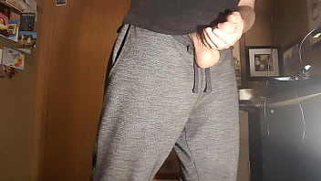 Preview 1 of Rapa Amle - Guy in Gym Sweats Jerks Off and Cums