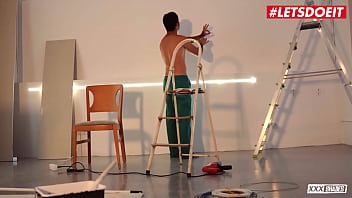 Preview 1 of Lahore Ami Jee - LETSDOEIT - Sasha Rose and Adrian Dimas - Sexy Russian Girl Fucks Hard With The Painter