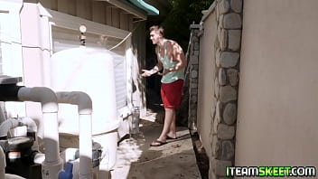 Preview 1 of New Vid0 - Lucky stud fucking Little Lola Fae outdoors and makes her moan