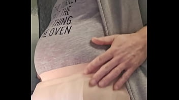 Preview 1 of Handjob Helper Mom - Straight Guy Turned Sissy Crossdresser In Public and Pregnant!