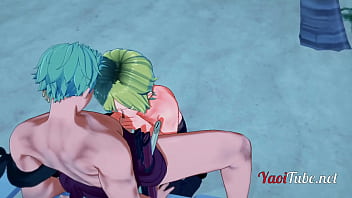 Preview 4 of Messing With Step Brother - One Piece Yaoi - Zoro x Sanji Handjob and Blowjob in a beach - anime Manga Gay