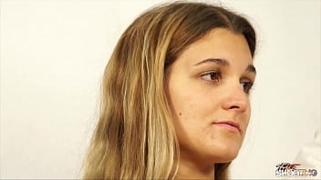 Preview 2 of Cumming Teen - Sexy long haired cutie Klara getting hard dick and cum on her hot body
