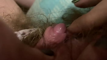 Preview 2 of Sistr Aur Brothar - Morning Orgasm Big clit rubbing in extreme closeup super hairy pussy POV