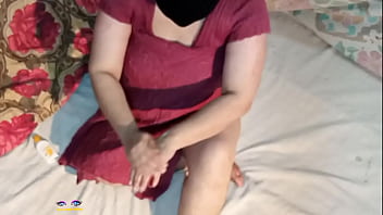 Preview 1 of English Thiland Girl - Indian milf with big boobs massaging her beautiful sexy body on bed