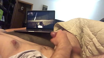 Preview 1 of Animal Rape Oral - Jerking off and watching porn