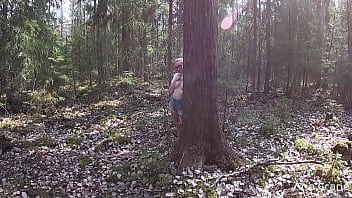 Preview 1 of Pregnant Delevery - Girl Sucking Dick Stranger and had Anal Sex until Creampie in the Forest