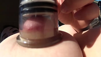 Preview 2 of Masturbation Competition - Perverted Old Man Uses Nipple Suckers On Chubby Teen&#039_s Fat Tits