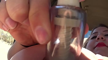 Preview 1 of Masturbation Competition - Perverted Old Man Uses Nipple Suckers On Chubby Teen&#039_s Fat Tits