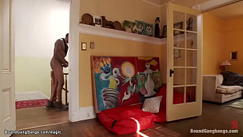 Preview 3 of Seachtenn And Mother Lsban - fucking bound busty MILF