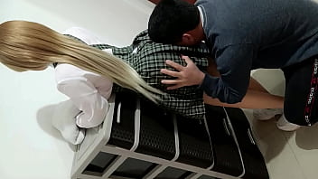 Preview 1 of Adi Dan Kakak Porn - Captivating flirtatious neighbor eager to fuck among silent moans FIRST TIME ANAL SEX,  HARDCORE AND CUM INSIDE A BIG ASS MILF (18 years old)