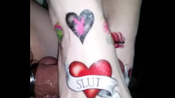 Preview 2 of Huge Sissy - Cumming on Kandys Feet