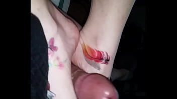 Preview 3 of Huge Sissy - Cumming on Kandys Feet