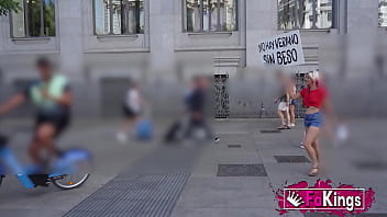 Preview 2 of Moms Tim - Sandra V kisses men and women in the street looking for her ultimate stud!