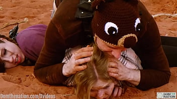 Preview 1 of Nude Arabian Belly Dance - Rebel Rhyder pressed into the dirt and ass fucked hard while cuck Brooke Johnson gets nothing: a Domthenation anal BDSM documentary