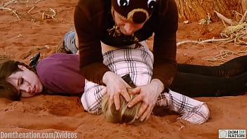 Preview 4 of Nude Arabian Belly Dance - Rebel Rhyder pressed into the dirt and ass fucked hard while cuck Brooke Johnson gets nothing: a Domthenation anal BDSM documentary
