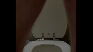 Preview 1 of Female In Mail - Pointing my dick up and peeing up a stream on my self