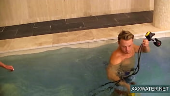Preview 2 of Xxxxxcom Sec Video - Jane and Minnie Manga swim naked in the pool