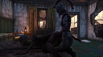 Preview 3 of Monster Pumping Cock Anal Granny - Fallout 4 Nemesis