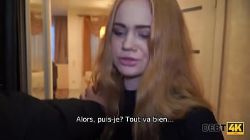 Preview 1 of How Boy - DEBT4k. Un agent de recouvrement trouve la serveuse et baise la chatte ras&eacute_e serr&eacute_e