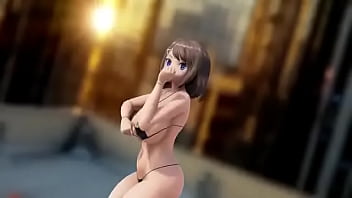 Preview 2 of Gandelle Le - mmd kancolle big tits dance
