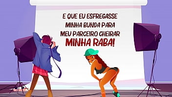 Preview 1 of Soeurs Lane - O Fetiche do Gringo em cheirar o C&uacute_ da Julia Carioca