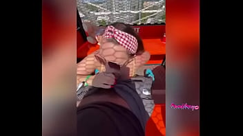 Preview 4 of Mom San X Vedio - State fair slut sucks dick on the Ferris wheel