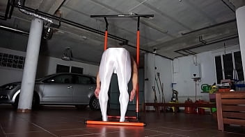 Preview 2 of Bangladesh Model Proba Sex Video - muscle man gets hard in ballet tights